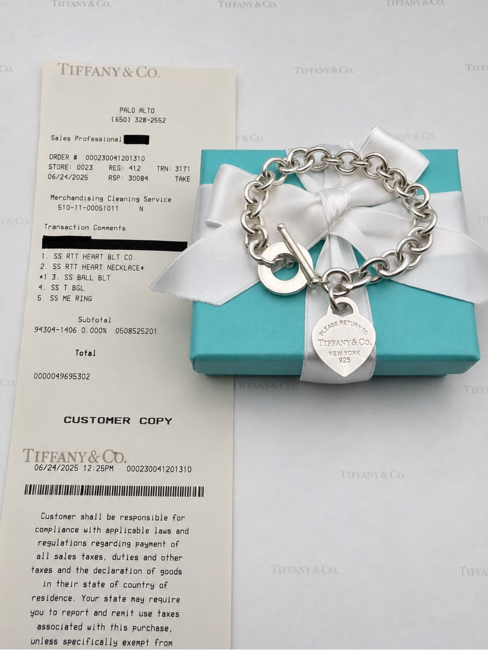 Tiffany & Co. Return to Tiffany Heart Tag Toggle Bracelet Sterling Silver Gift - Picture 5 of 11